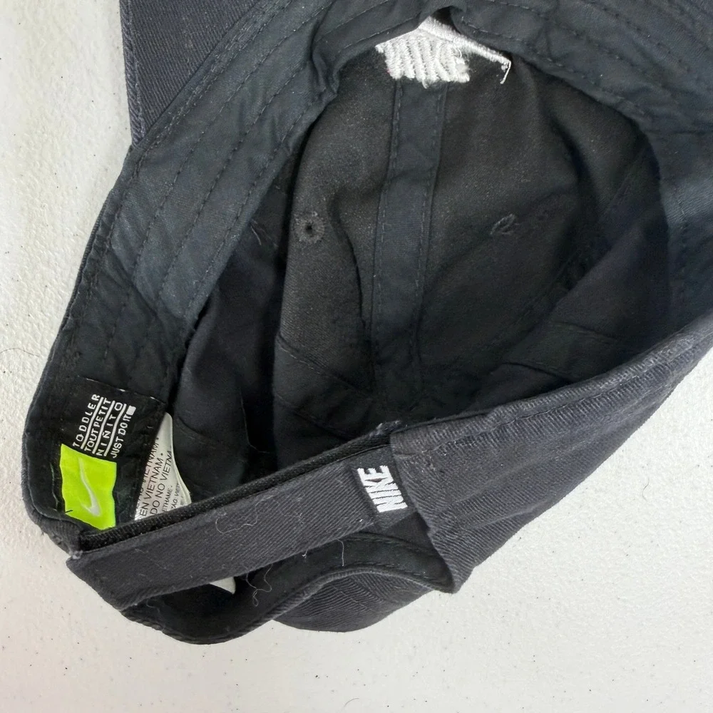 Nike Toddler Baseball Cap Black Cotton Embroidered Futura Logo Heritage86 Hat
